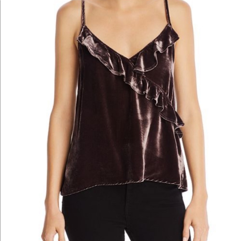 Bella Dahl velvet ruffle tank - Picture 3 of 7
